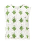 Bode - Diamond Cotton-crochet Tank Top - Mens - White