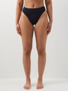 Form And Fold - The 90s Rise High-leg Bikini Briefs - Womens - Black