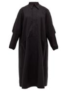 Matchesfashion.com Toogood - The Housekeeper Cotton-poplin Shirtdress - Womens - Black