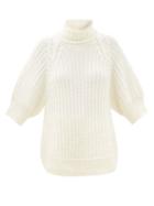 See By Chlo - Puffed-sleeve Alpaca-blend Roll-neck Sweater - Womens - Ivory
