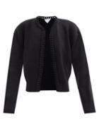 Bottega Veneta - Chain-crochet Shetland-wool Cardigan - Womens - Black