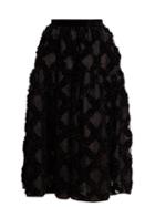 Matchesfashion.com Cecilie Bahnsen - Abby Velvet Devor Midi Skirt - Womens - Black