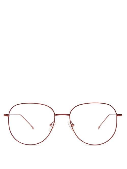 Matchesfashion.com Prism - San Diego Metal Glasses - Womens - Burgundy