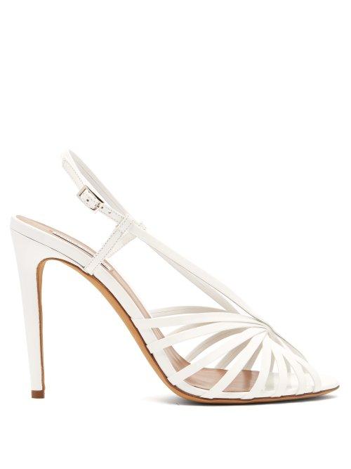 Matchesfashion.com Tabitha Simmons - Jazz Patent Leather Sandals - Womens - White