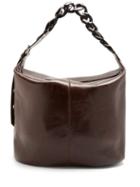 Matchesfashion.com Marques'almeida - Oversized Curb Chain Leather Bag - Womens - Black Brown