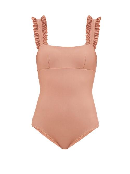 Matchesfashion.com Ephemera - Ruffled-strap Swimsuit - Womens - Pink