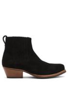 Matchesfashion.com Our Legacy - Cuban Textured-suede Heeled Ankle Boots - Mens - Black