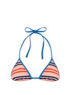 Diane Von Furstenberg Stripe-print Halterneck Bikini Top