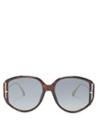 Matchesfashion.com Dior Eyewear - Diordirection Oversized Round Acetate Sunglasses - Womens - Tortoiseshell