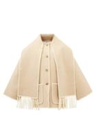 Totme - Embroidered Wool-blend Scarf Jacket - Womens - Beige