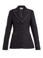 Gabriela Hearst Serge Contrast-stitch Single-breasted Wool Blazer