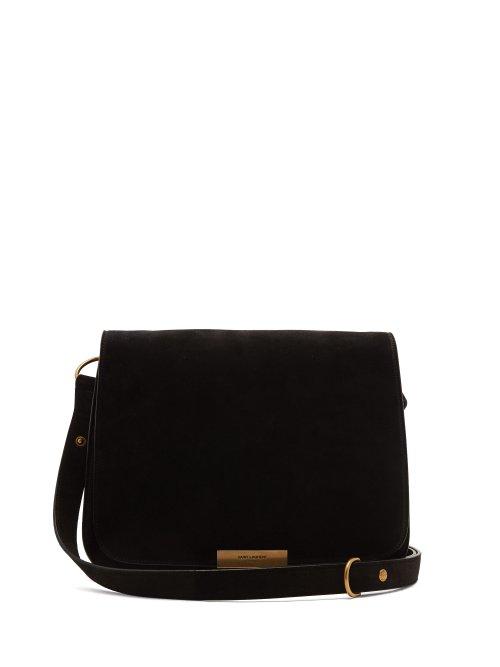 Matchesfashion.com Saint Laurent - Amalia Suede Satchel Bag - Womens - Black