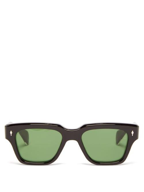 Mens Eyewear Jacques Marie Mage - Fellini Square Acetate Sunglasses - Mens - Black