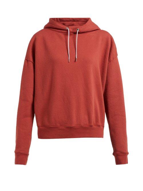 Matchesfashion.com Eckhaus Latta - Logo Printed Hooded Cotton Sweatshirt - Womens - Red