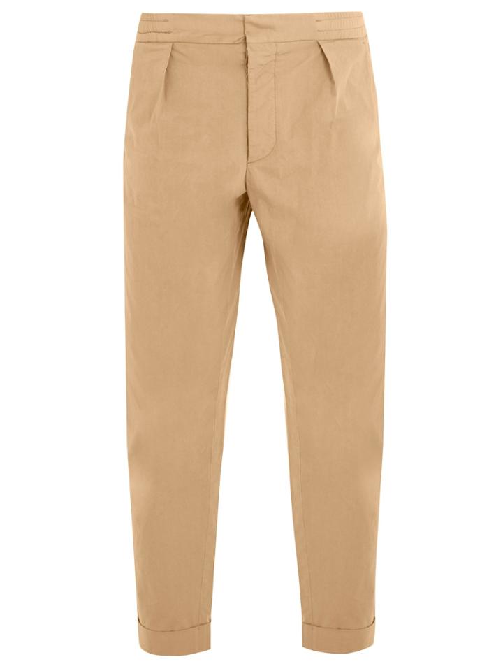 Barena Venezia Tapered-leg Stretch-cotton Cropped Trousers