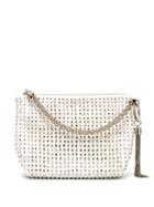 Matchesfashion.com Jimmy Choo - Callie Crystal Embellished White Satin Purse - Womens - White Multi