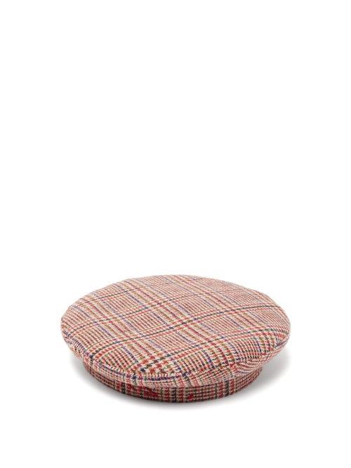 Matchesfashion.com Ruslan Baginskiy - Checked Wool Beret - Womens - Red