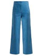 Matchesfashion.com Tibi - High Rise Wide Leg Jeans - Womens - Blue