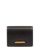 Alexander Mcqueen - Four Ring Leather Shoulder Bag - Womens - Black