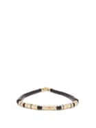 Matchesfashion.com Luis Morais - Diamond & 18kt Gold Onyx-beaded Bracelet - Mens - Black Gold