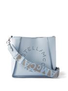 Stella Mccartney - Logo-perforated Mini Faux-leather Cross-body Bag - Womens - Light Blue
