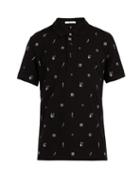 Matchesfashion.com Givenchy - Embroidered Motif Cotton Polo Shirt - Mens - Black