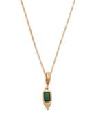Matchesfashion.com Azlee - Emerald, Diamond & 18kt Gold Necklace - Womens - Green
