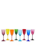 La Doublej - X Salviati Set Of Eight Murano Wine Glasses - Womens - Multi