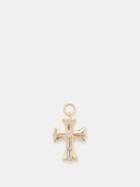 Jacquie Aiche - Cross Diamond & 14kt Gold Charm - Womens - Gold Multi