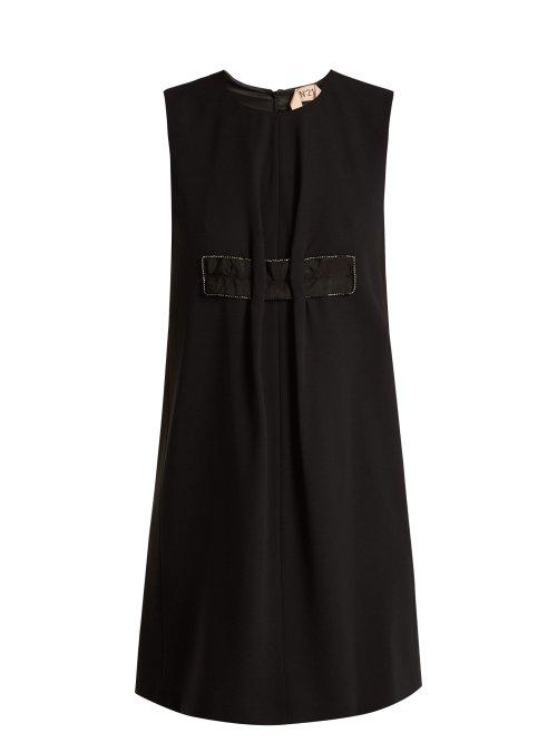 Matchesfashion.com No. 21 - Crystal Embellished Crepe Shift Dress - Womens - Black