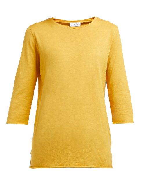 Matchesfashion.com Raey - Raw Edge Cotton Top - Womens - Dark Yellow