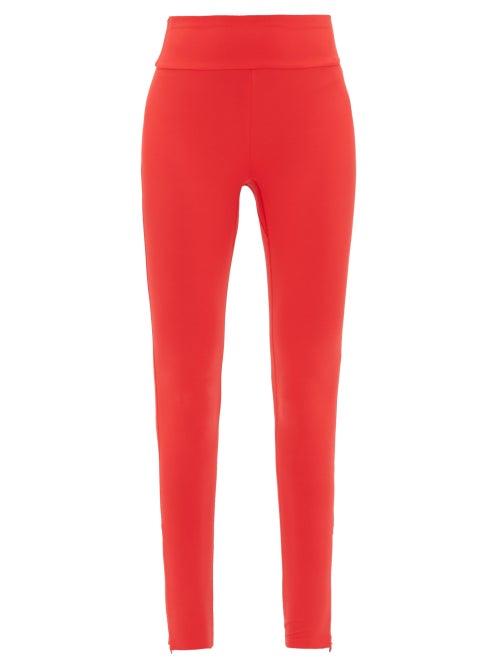Matchesfashion.com Vaara - Lillie Zipped-cuff Performance Leggings - Womens - Red Multi