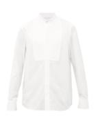 Matchesfashion.com Jil Sander - Band-collar Cotton-poplin Tuxedo Shirt - Mens - White