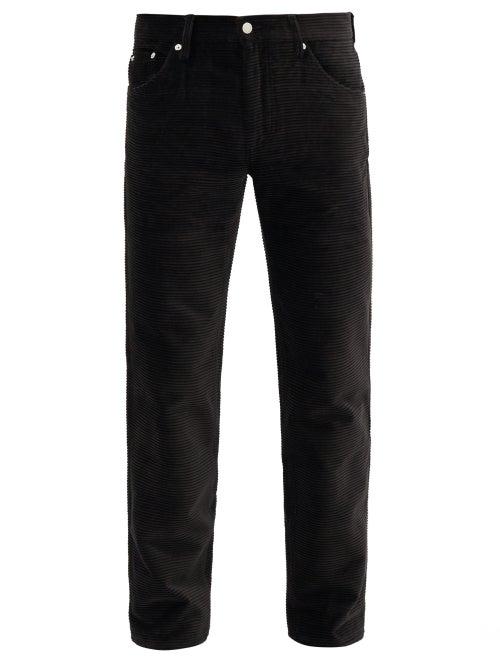 Matchesfashion.com Sfr - Sin Cotton-corduroy Slim-leg Trousers - Mens - Black