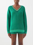 The Upside - Nirvarna Louie Organic-cotton Sweater - Womens - Green