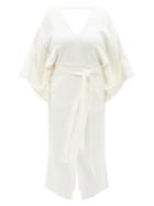 Matchesfashion.com Roland Mouret - Lashford Crepe Wrap Midi Dress - Womens - White