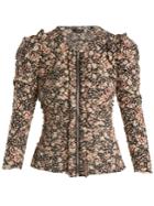 Isabel Marant Bali Ruched Abstract-print Stretch-silk Top