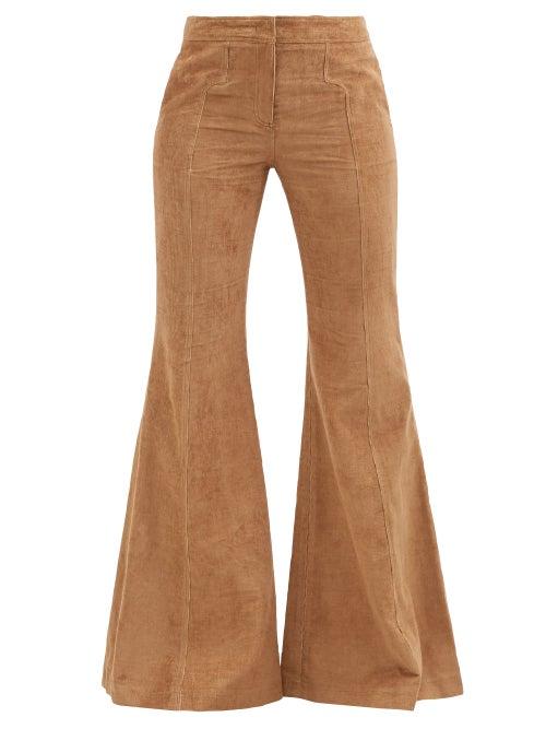 Gabriela Hearst - Vita Upcycled-corduroy Wide-leg Trousers - Womens - Beige