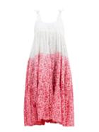 Matchesfashion.com Juliet Dunn - Shadow Flower Ombr-dyed Cotton-gauze Dress - Womens - Pink Print