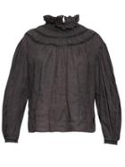 Matchesfashion.com Isabel Marant Toile - Amalia Ladder-stitch Linen Blouse - Womens - Black