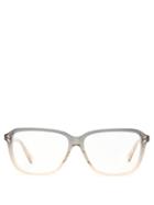 Matchesfashion.com Stella Mccartney - Gradient Square Acetate Glasses - Womens - Brown