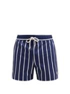 Matchesfashion.com Polo Ralph Lauren - Traveller Striped Swim Shorts - Mens - Blue White
