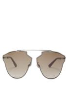 Matchesfashion.com Dior Eyewear - Real Fast Angular Metal Aviator Sunglasses - Womens - Dark Green