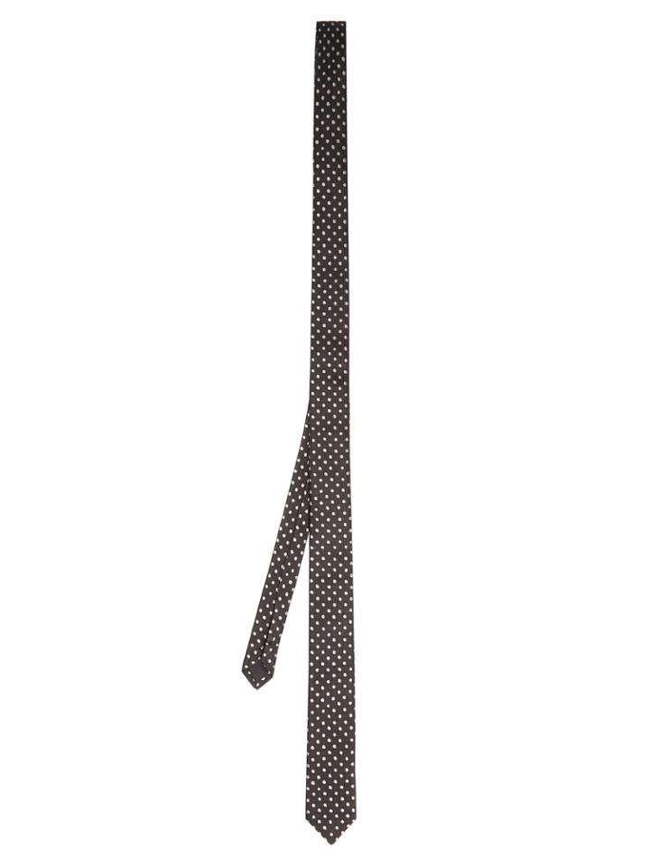 Saint Laurent Polka-dot Silk-twill Skinny Tie