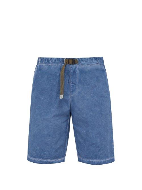 Matchesfashion.com White Sand - Drawstring Waist Tie Dye Cotton Blend Shorts - Mens - Blue