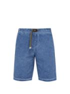 Matchesfashion.com White Sand - Drawstring Waist Tie Dye Cotton Blend Shorts - Mens - Blue