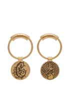 Matchesfashion.com Chlo - Emoji Engraved Charm Earrings - Womens - Gold