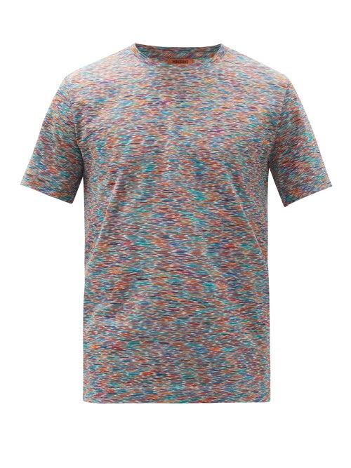 Matchesfashion.com Missoni - Blurred-stripe Cotton-jersey T-shirt - Mens - Multi
