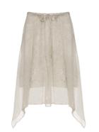 Raquel Allegra Rainwash-print Silk Skirt