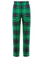 Matchesfashion.com Charles Jeffrey Loverboy - Pammy Tartan Straight Leg Wool Trousers - Womens - Green Navy